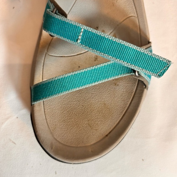 TEVA Sz 8 Teal Comfort Hiking Sandals Velcro Closure For Adjustability and Fit - Picture 6 of 13